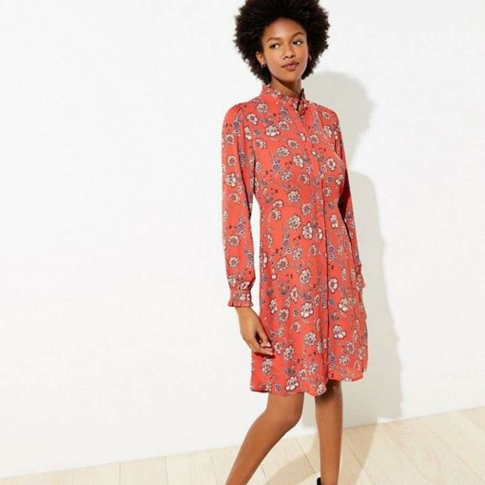 Loft Bedouin Garden Ruffle Dress